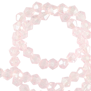 Perline sfaccettate bicone 4mm rosa palazzo