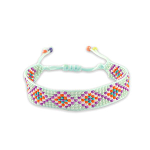 Braccialetti alla moda verde menta-viola