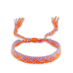 Braccialetti alla moda lilla-arancione