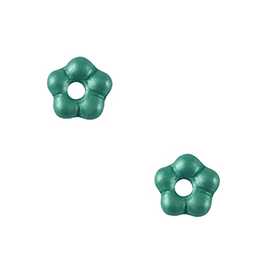 Perline Rep. Ceca fiore 5mm verde acqua
