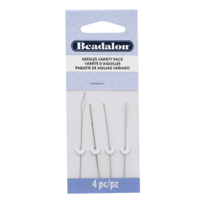 Beadalon confezione di aghi assortiti argento