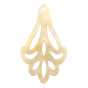 Pendenti in resina beige sabbia trasparente