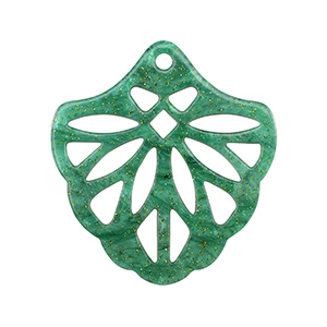 Pendenti in resina multicolore verde