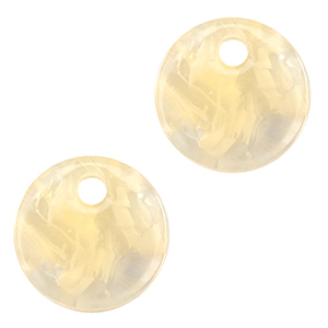 Pendenti in resina 12mm beige sabbia trasparente