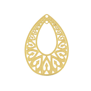 Ciondoli in acciaio inossidabile boh&eacute;mien goccia oro