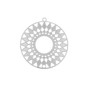 Ciondoli in acciaio inossidabile boh&eacute;mien 25mm argento