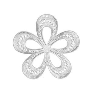 Ciondoli in acciaio inossidabile boh&eacute;mien fiore argento