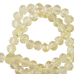 Perline sfaccettate 3x2mm rondella giallo Toscana