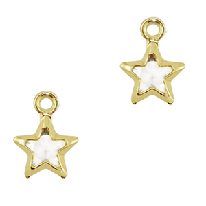 Pendenti di vetro Crystal Glass stella cristallo-oro