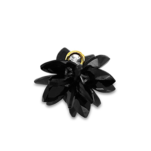 Pendenti in resina cristallo fiore nero