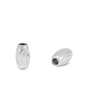 Perline in acciaio inossidabile 3x5mm argento
