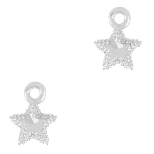 Metal TQ lat&oacute;n ciondoli stella argento