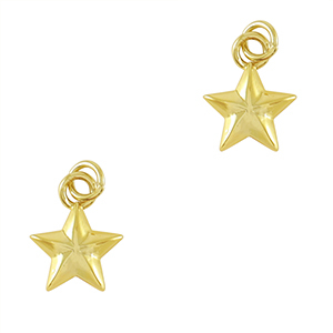 Metallo TQ in ottone ciondolo stella oro