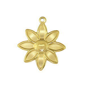 Ciondoli in acciaio inossidabile fiore oro