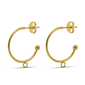 Orecchini in acciaio inossidabile 20mm oro
