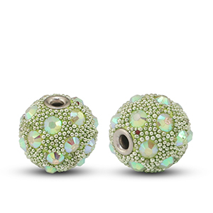 Perline in stile boh&eacute;mien verde-strass
