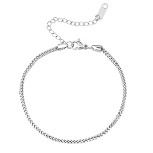 Bracciali in acciaio inossidabile argento