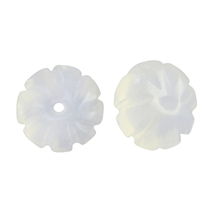 Perline in pietra naturale Agata fiore bianco perla trasparente