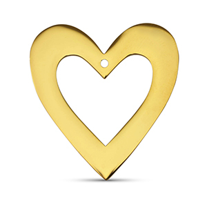Ciondoli in acciaio inossidabile cuore oro