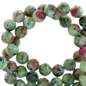 Perline in pietra dura semipreziosa 6mm verde barriera corallina