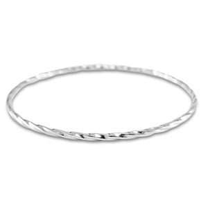 Bracciali in acciaio inossidabile contorto argento
