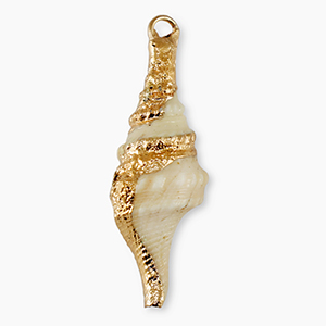 Pendenti di conchiglia prodotti speciali lumachina beige-oro