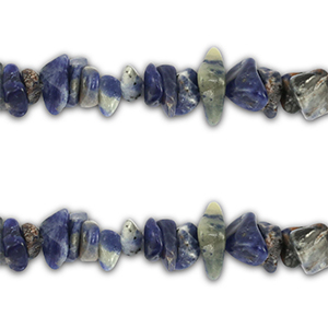 Perline in pietra naturale chips Sodalite blu-grigio