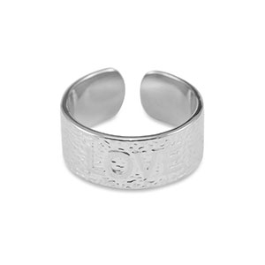 Anelli in acciaio inossidabile ''Love'' argento