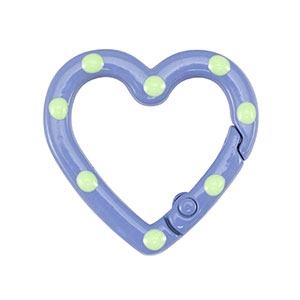 Componenti colorati anello bris&eacute; portachiavi cuore blu-verde
