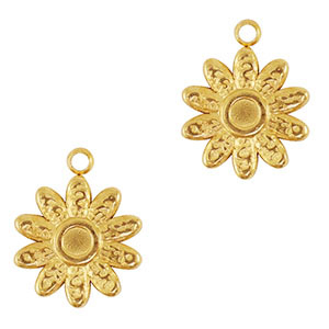 Ciondoli in acciaio inossidabile girasole oro