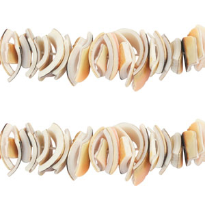 Perline di conchiglia chips marrone-arancione