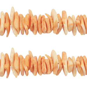 Perline di conchiglia chips arancione