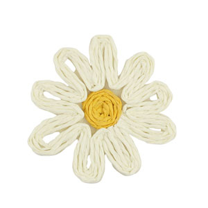 Pendenti in rafia fiore 50mm bianco