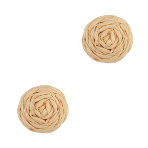 Pendenti in rafia 12mm pesca chiaro