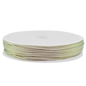 Coda di topo intrecciato 1mm argento-rosa metallico