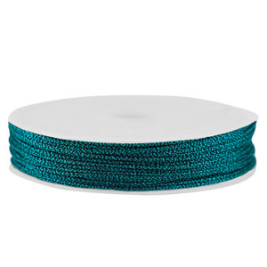 Coda di topo intrecciato 0,8mm verde acqua metallico