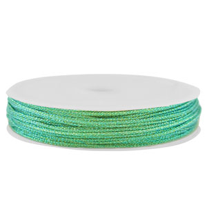 Coda di topo intrecciato 0,8mm verde metallico