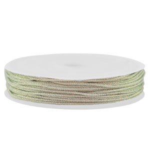 Coda di topo intrecciato 0,8mm argento-rosa metallico