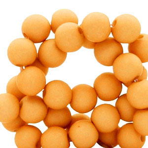 Perline in acrilico 6 mm arancione chiaro