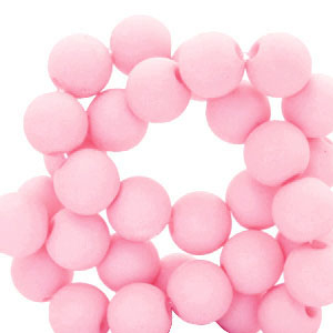 Perline in acrilico 4 mm rosa chiaro