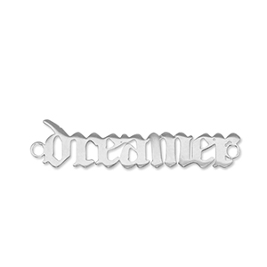 Ciondoli in acciaio inossidabile distanziatore ''dreamer'' argento