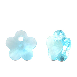 Pendenti di vetro Crystal Glass fiore aqua