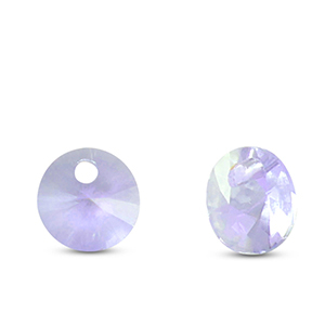 Pendenti di vetro Crystal Glass tonda viola chiaro