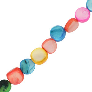 Perline di conchiglia quadrato multicolore