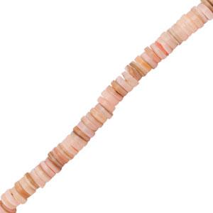 Perline di conchiglia rondella rosa-sabbia marrone