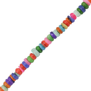 Perline di conchiglia rondella multicolore