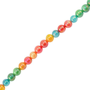 Perline di conchiglia tonda multicolore