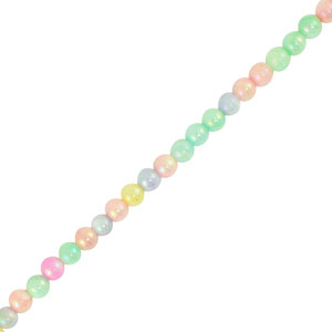Perline di conchiglia tonda multicolore pastello