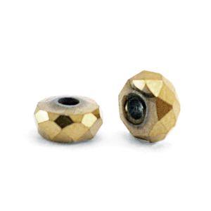 Perline di ematite 4x2 mm sfaccettata rondella oro antico