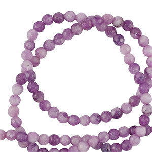 Perline in pietra naturale 3mm sfaccettate effetto Viola chiaro